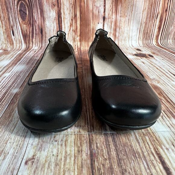 Abeo Bio System TAMMY Size 9 Narrow Black Leather Ballet Flats Shoes Loafers 9N - Picture 2 of 10